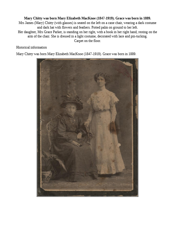 Mary McKnoe &Grace Chitty